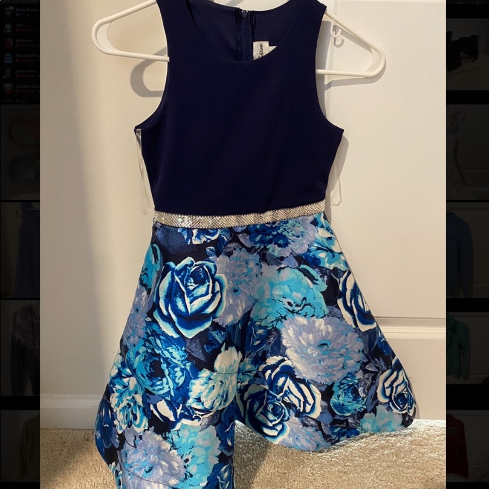 Blue floral dress